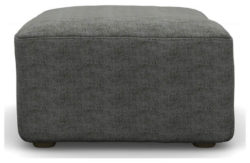 Heart of House Lucas Fabric Footstool - Grey